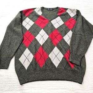 Lurisia Argyle V-Neck Pullover Sweater Men's Size 44/Large